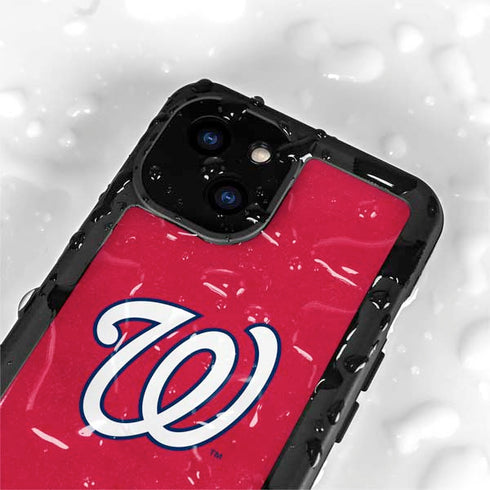 MLB Washington Nationals - Solid Distressed iPhone 15 Waterproof Case